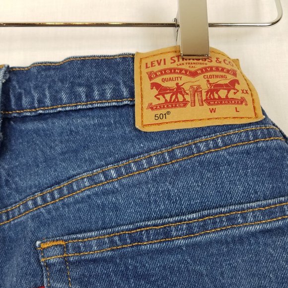 Levi's 501 Button Fly Cut Off's High Rise - 4 /27 - Picture 6 of 7